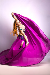 Beautiful exotic belly dancer woman