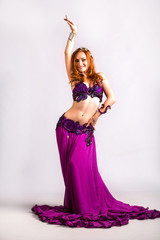 Beautiful exotic belly dancer woman