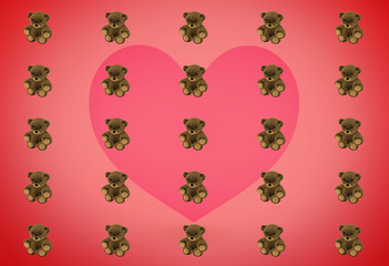 Cute Teddy Bear 3D Render