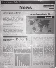 Newspaper news flat image