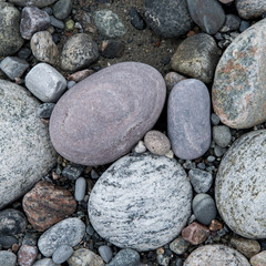 Close-up of pebbles, Sally's Cove, Gros Morne National Park, New