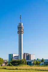 Obraz premium KPN transmission tower in Waarderpolder near Haarlem, North Holland, Netherlands