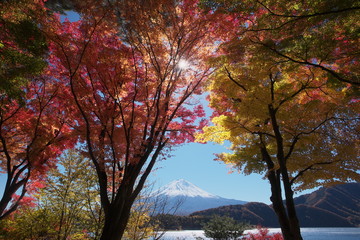 カラフルな湖畔