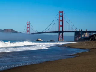 Photo sur Plexiglas Plage de Baker, San Francisco Golden Gate Bridge from Ft. Baker