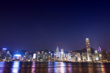 Fototapeta na wymiar Hong Kong city night time.