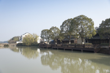 Obraz premium Jiangnan Water Village Scenery