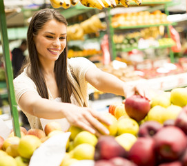 Young woman  at the market