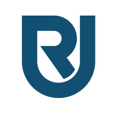 RU letter initial logo design