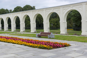 Series of arches in park