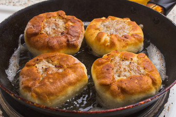 preparation of dough and baking pies