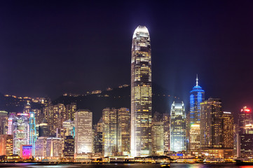 Fototapeta na wymiar Hong Kong city night time.