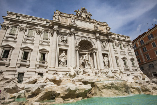 Trevi Fountain in Rome, Italy.