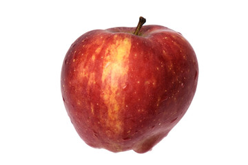 Fresh red apple isolated on white.