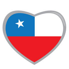 Isolated Chilean flag