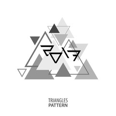 2017 on black-and-white triangles. Minimal vector graphics