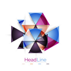 Glossy glass modern triangle layout