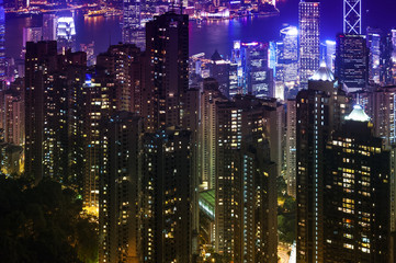 Hong Kong City : Night time.