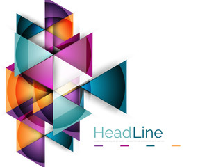 Fototapeta premium Glossy glass modern triangle layout