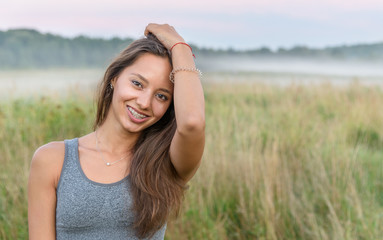 Pretty girl outdoors