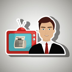 reporter tv news vector illustration eps 10