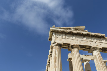 Parthenon temple on the Acropolis of Athens,Greece