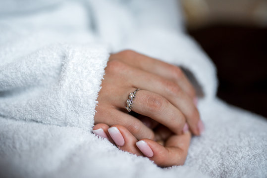 Bride's hands, close-up