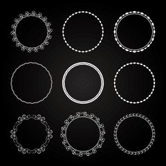 Collection of  different styles of Circle Frame and border