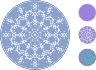 Decorative and elegant design, imitating to stained glass cyan