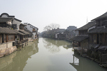 Fototapeta premium Jiangnan Water Village Scenery