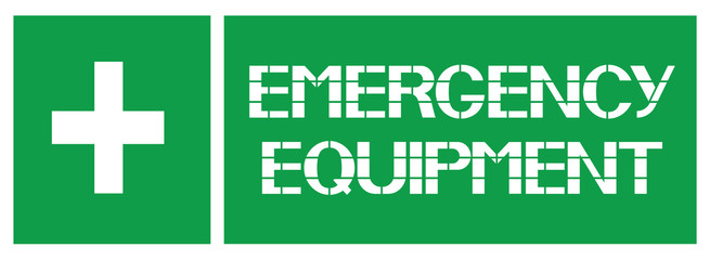 Emergency equipment sign.