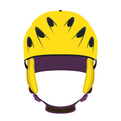 Helmet for ski, snowboarding, extreme sports, bicycle in flat st