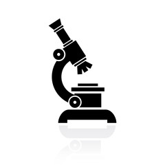 Microscope reflection icon