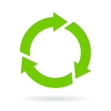 Green recycled cycle icon