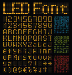 led alphabet and numbers, led font, neon font, glow font, glow alphabet, scoreboard letters, airport letters