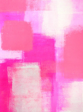 Pink Abstract Art Painting