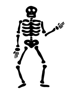 halloween skeleton vector symbol icon design.