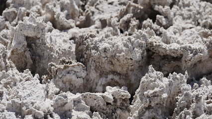 Nahaufnahme vom Salz im Badwater Pool,Death Valley National Park, California