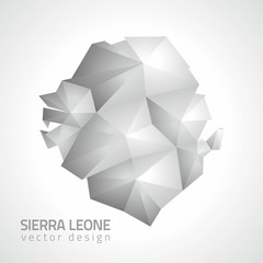 Sierra Leone mosaic vector grey polygonal map