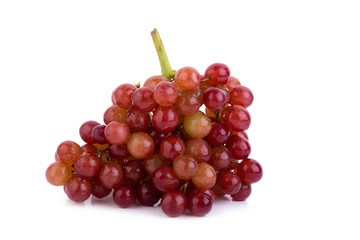 Red grape isolated on the white background