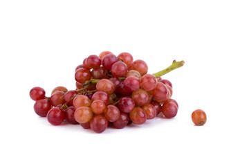 Red grape isolated on the white background