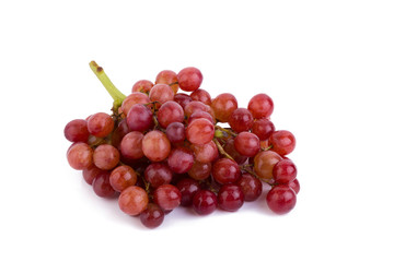 Red grape isolated on the white background
