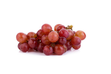 Red grape isolated on the white background