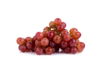Red grape isolated on the white background