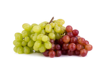 Red grape isolated on the white background
