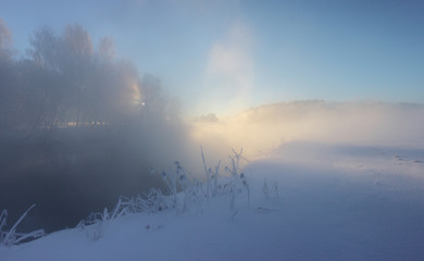 Fototapeta premium Frosty winter morning
