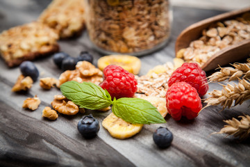 Muesli with berries