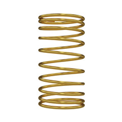 Metal spring isolated on white, 3D rendering
