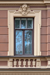 Window with by moldings.