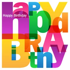 Foto op Plexiglas "HAPPY BIRTHDAY" Vector Card © Web Buttons Inc