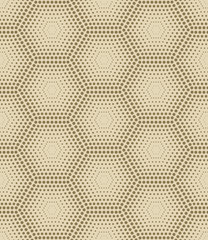 Beige hexagon shaped dots seamless vector pattern.